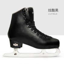 피겨 아이스 스피드 스케이트 화 멋진 신발 얼음 신발 성인 초보자 패턴 얼음 칼 꽃 스 신발, 검은색, 39