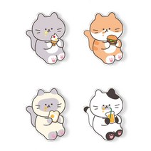 [주문제작]트라이코지 아크릴톡 푸드야옹이 그립톡 스마트톡 핸드폰거치대, 턱시도