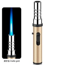 휴대용 호신용 스프레이 라이터 전기총강력한 화력 금속 스프레이 건 라이터 방풍 터보 토치 제트 불꽃 시, 06 B Gold