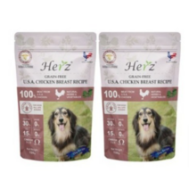 허즈 미국산 닭가슴살 레시피 알러지 기능성 강아지 사료, 닭, 100g, 2개