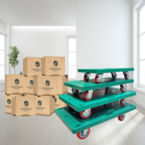 P대차 달리(소형 400x600) 색상선택 / 손잡이없는 카트 끌차 리어카 운반구 구르마 구루마 피대차 옮기기 이삿짐 포장이사, 12) 빨강판 / 투명무소음바퀴