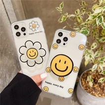 다온샵 신상그립톡 투명 스마일 플라워 삼단그립톡세트아이폰 14라인 입고