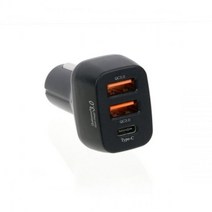 차량용충전기 퀄컴 퀵차지 3.0 3포트 Type-C USB 차량용 충전기_[230125EA], 본상품선택