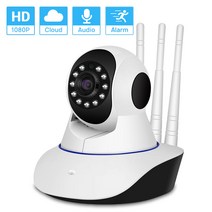 문앞cctv 실내외 스마트 HD1080P 스마트 자동 추적 PTZ Wifi 카메라 양방향 오디오 모션 감지 원격 액세스 베이비 모니터 Onvif ICSEE 홈cctv, 32G 카드가 있는 1080P, 영국 플러그