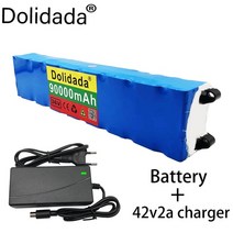 전기자전거배터리 리튬인산 철 36v 90ah 18650 10s3p 90000mah 250w-500w 같은 문 42v 스쿠터 m365 전원 팩, 파란색