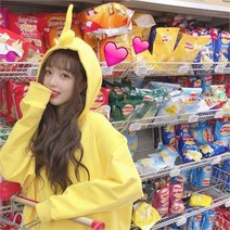 TOONIES 여성 안테나 긴소매 루즈핏 후드티