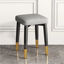 북유럽 식당 카페 의자 모던 심플 호텔 홈 레스토랑 등받이 의자, 라이트그레이가죽세트골드다리[미끄럼방지및긁힘방지