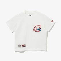 뉴에라 키즈 반팔 쿠퍼스타운 포켓 뉴욕양키스 티셔츠 오프화이트 13679511