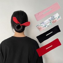 당고 머리 밴드 똥머리 올림 머리끈 와이어 헤어밴드, 플라워, 본상품선택