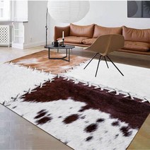 조각 롤 카페트 먼지없는 러그 북유럽 모조 소 가죽 동물의 피부 카펫 홈 인테리어 패턴