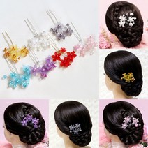 너만의 눈꽃별 셀프웨딩 헤어핀 한복 혼주 뒤꽂이 올림머리장식