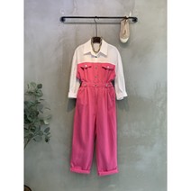 (신상 무료배송)세인트 비비드 셔츠 점프수트 3color