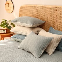 [아망떼] 온가족쓰는 순면 피그먼트 양면퀼팅베개커버40x60