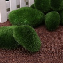 야광 정원 자갈 어항 조경 조경돌 꾸미기 10Pcs 이끼 공 장식 돌 인공 시뮬레이션 식물 꽃병 필러 플라스틱 라운드 녹색