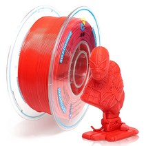 YOUSU 실크 PLA 3D 프린터 필라멘트 반짝이는 표면의 화이트 1.75mm 1kg 강력한 접착 및 돌출부 성능 대부분의 프린터와 호환 가능, 1kg Pla Red