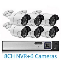 울트라 HD POE NVR 시스템 키트 야외 CCTV 녹화 감시 8MP IP 카메라 홈 비디오 4K, 04 8CH NVR and 6Cameras_02 없음