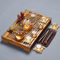 휴대용 다도세트 일본 도자기 세트 보온 화사 유리 일본다기세트 여행 4인용 6인용 보이차잔, J