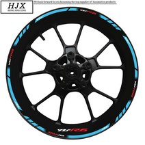 야마하 YZF R6 오토바이 데칼 세트 장식 휠 허브 로고 림 반사 방수 스티커, 05 5