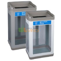 [쿠이]스틸분리휴지통(투명) (오픈형/페달X 뚜껑X)~22343EA+V fyhfyh*540603694Kl, 화이트_플라스틱류