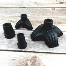 논슬립 지팡이 고무발 스틱 다리 바닥 캡 커버 리필용 보조 미끄럼 낙상 넘어짐 방지 접지력 보행기 효도 보행 노인 할아버지 할머니 고령자 어르신 등산 산책 복지센터 노인정 경로당, D 네발19mm