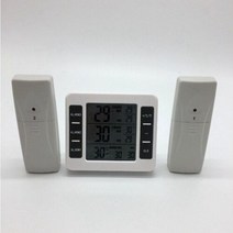 무선 디지털 최고최저 온도계 -40C-60C C/F, 1세트, 두 개의 센서