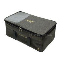 2417 지함박스 자석형 블랙우드무늬 고급 보냉가방 갈색폴리