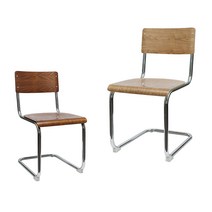 포네라 세스카 우드 체어 카페 미드센추리 디자인 철재 의자, 내추럴, 1개