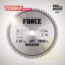 스틸포스 목재용 원형톱날 TH-WC185SB 185mm 60T 목공 목공 고급형 우드 팁쏘