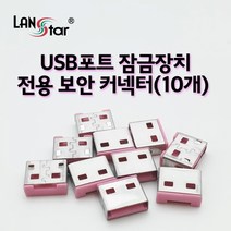 LS-USBLOCK-P USB포트 데이터 정보보호 보안커넥터 핑크10개