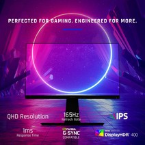 ViewSonic Elite XG270Q 27인치 1440p 1ms 165Hz 게이밍 모니터 GSYNC 호환 VESA DisplayHDR 400 및 e스포츠용 고급 인체 공학적