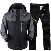 스노우보드 스키 세트 새로운 두꺼운 따뜻한 스키 정장 남자 방수 Windproof 스키와 스노우 보드 자켓 바지