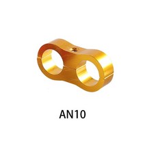 알루미늄 라인 분리기 범용 AN4 AN6 AN8 AN10 빌렛 오일 연료 워터 호스 튜브 양극산화처리 분배기 클램프, 12 AN8 Gold