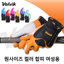 볼빅 여성용 컬러 합피 양손 골프장갑, 블루