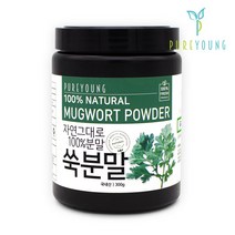 퓨어영 쑥 가루 분말 300g 국내산, 1통