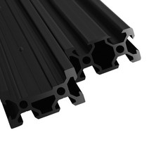 검정색 200-500mm 길이 2040 V-MGN 12C 12H CNC 레이저 조각 기계 3D 프린터 용 슬롯 알루미늄 프로파일 압, 02 250mm