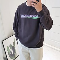 토니어스 오버핏 프린팅 쭈리 맨투맨 티셔츠