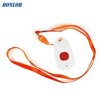 경보기 Bonlor 433mhz 무선 플라스틱 비상 버튼 손목 시계 gsm 경보 시스템으로 작동 노인 홈 보안, 없음