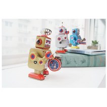 양철로봇 미니어처 아티스트 집꾸미기 전시용 DECORATION 팬시, 블루