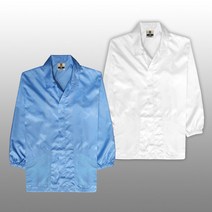 ESD 제전방진복 - 사파리 / Y카라/제전복/무진복/크린룸 작업복, 1개, 스카이블루