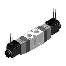 KCC 솔레노이드밸브 솔밸브 공압솔레노이드밸브(5포트) KS320H-220