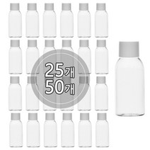 [25개묶음판매] 에센스용기 10ml 15ml 20ml 30ml 40ml 펌핑용기 플라스틱 공병, 30ml 투명용기, 흰색캡, 25개