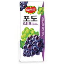 칠성 탕비실 손님대접 가족간식 델몬트 드링크 포도 주스 과즙음료 과일주스 생과일 190ML 48개, 27세트