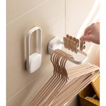 js 접이식옷걸이후크 베란다후크 집게보관 매직후크, 화이트