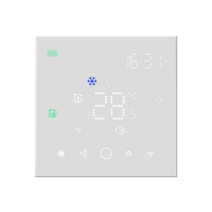 tuya smart thermostat wifi for central air 컨디셔너 2amp4 pipe 난방 및 냉각 온도 3 speed 팬 무선 컨트롤러, 하얀, 4p 및 와이파이 24v