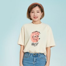 엄마딸커플룩 Amila복 가족 3식구 반팔 T셔츠와 2022여름옷 뉴타입 여행 계절순면 상의