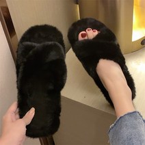 No Brand 실내털슬리퍼 뽀글이 슬리퍼 여에 인스타 홈 데일리 면 슬리퍼 신발