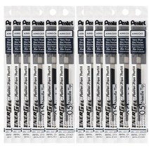 12 개/상자 Pentel Energel X 리필 패션 팁 LRN5 젤 잉크 BLN75/105 0.5 Mm 블랙/블루/레드/블루, 01 12Pcs Blue black 0.5