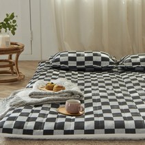 르헤브 먼지없는 온수매트커버 전기매트 옥장판 온열매트 커버, 11.체스 블랙