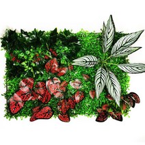 인공 식물 등나무 가짜 패널 잔디 시뮬레이션 잔디 녹색 잎 잔디 아열대 메쉬 그릴 벽 장식, 24 picture color