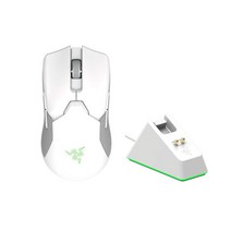 Razer 게이밍 마우스 Viper Ultimate Mercury White 고속 무선 경량 74 g Focus+센서 20000 DPI 광학 스위치 8 버튼 충전 스탠드 부착 Chroma[일본 정규 대리점 보증품]
